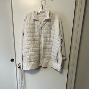 Old Navy Active white puffy, long sleeve hoodie